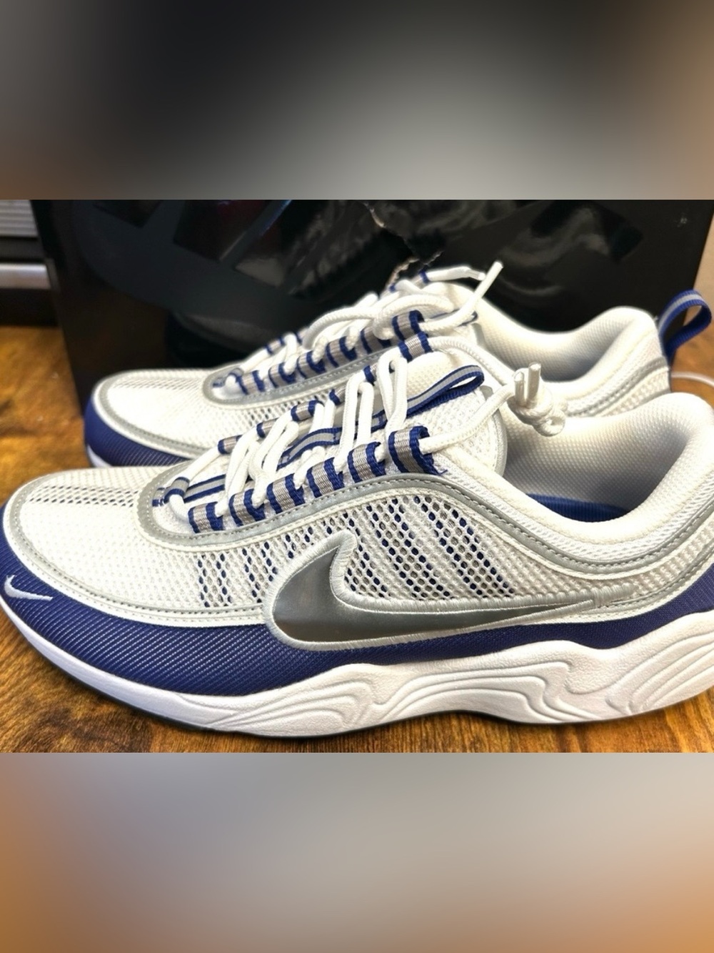 Nike Air Zoom Spiridon SP HF9117-100 white/metallic Shoes Men’s 8.5 Women’s 10 - Picture 4 of 9